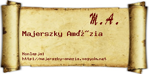 Majerszky Amázia névjegykártya